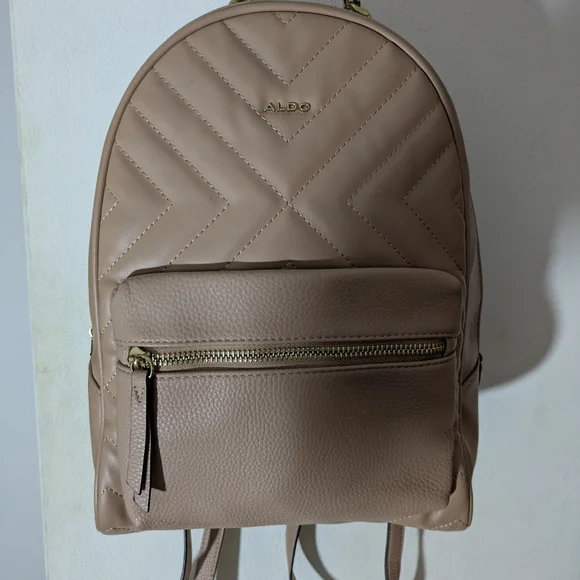 Aldo Tan Quilted Backpack ALDO Leather Backpacks for Women | Mercari main image 3